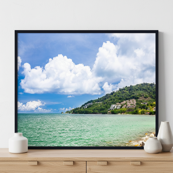 Landscape of the sea ภาพติดผังสไตล์วิวธรรมชาติ สำหรับตกแต่งบ้านและคอนโด พร้อมกรอบคุณภาพ