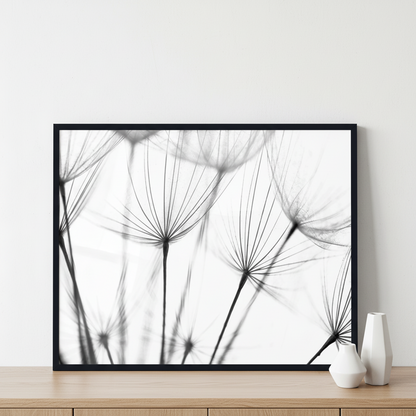 Dandelion ภาพติดผังสไตล์ธรรมชาติ สำหรับตกแต่งบ้านและคอนโด พร้อมกรอบคุณภาพ