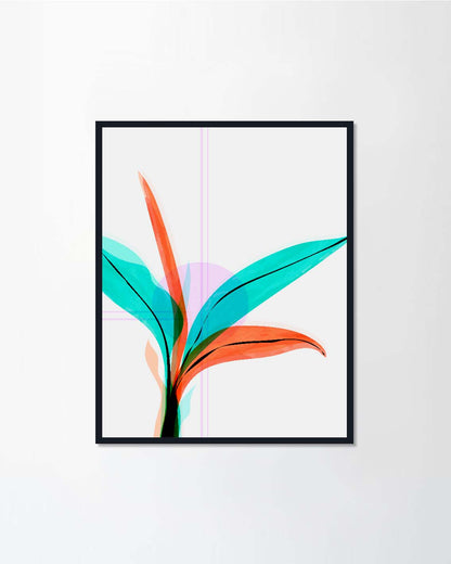 watercolor flower and leaves lll