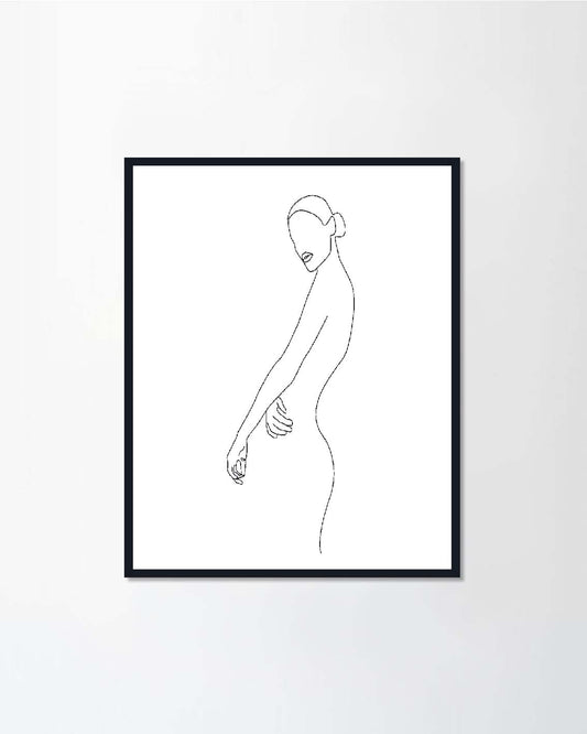 Woman Body One Line Drawing