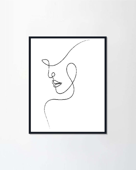 Simple silhouette of a woman's