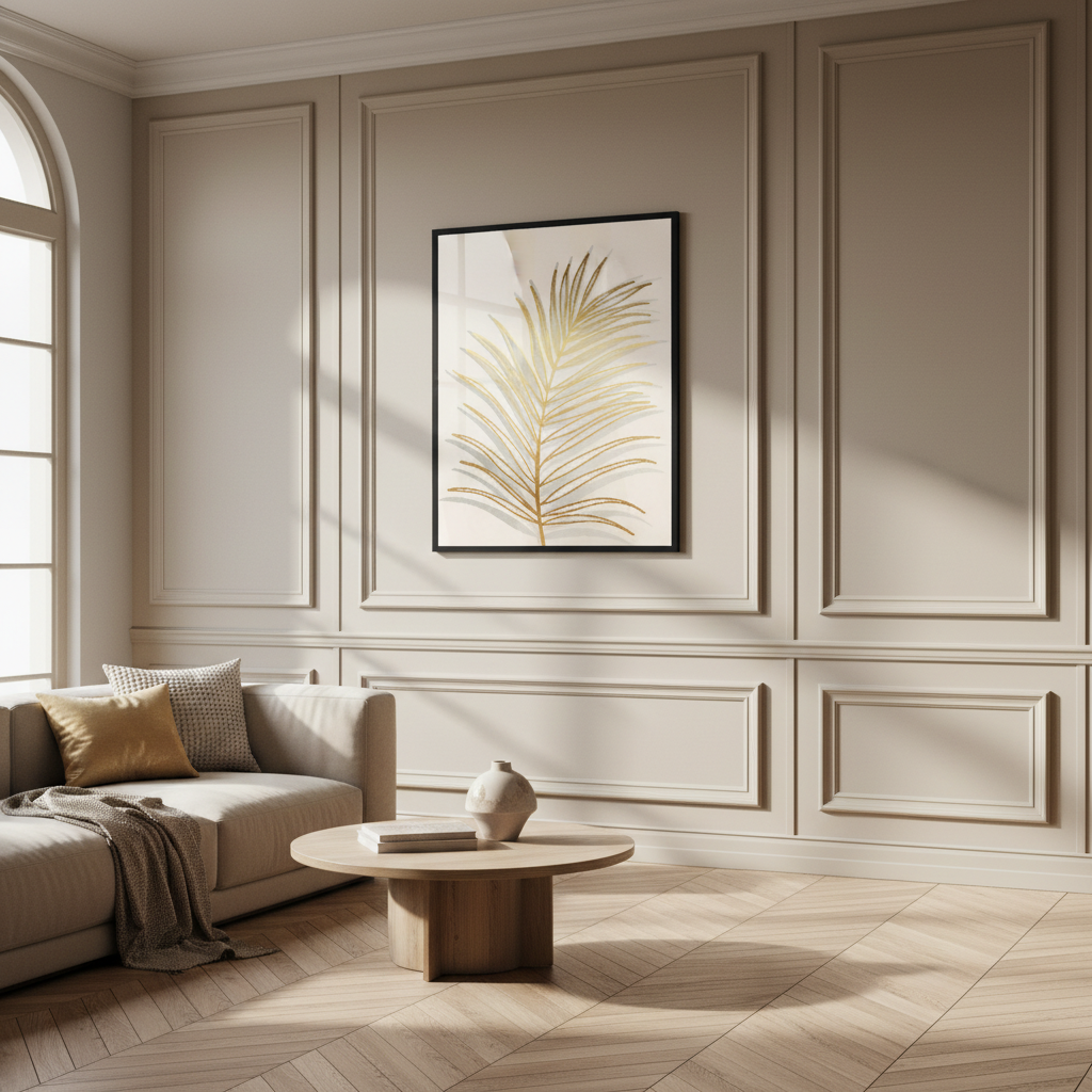 Golden foliage line art ll