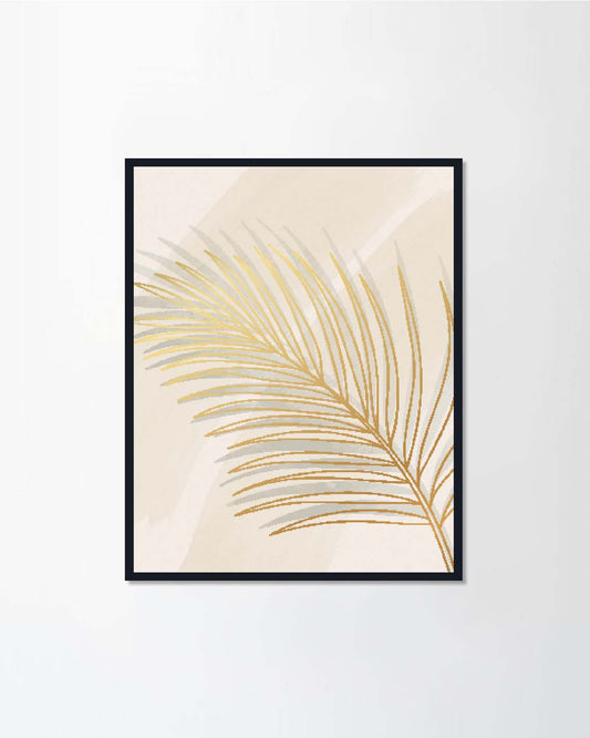 Golden foliage line art lll