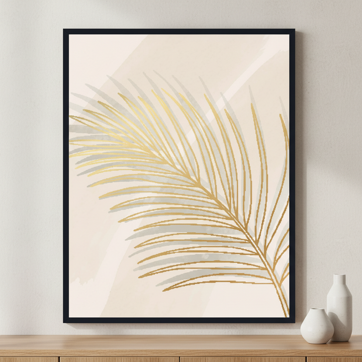 Golden foliage line art lll