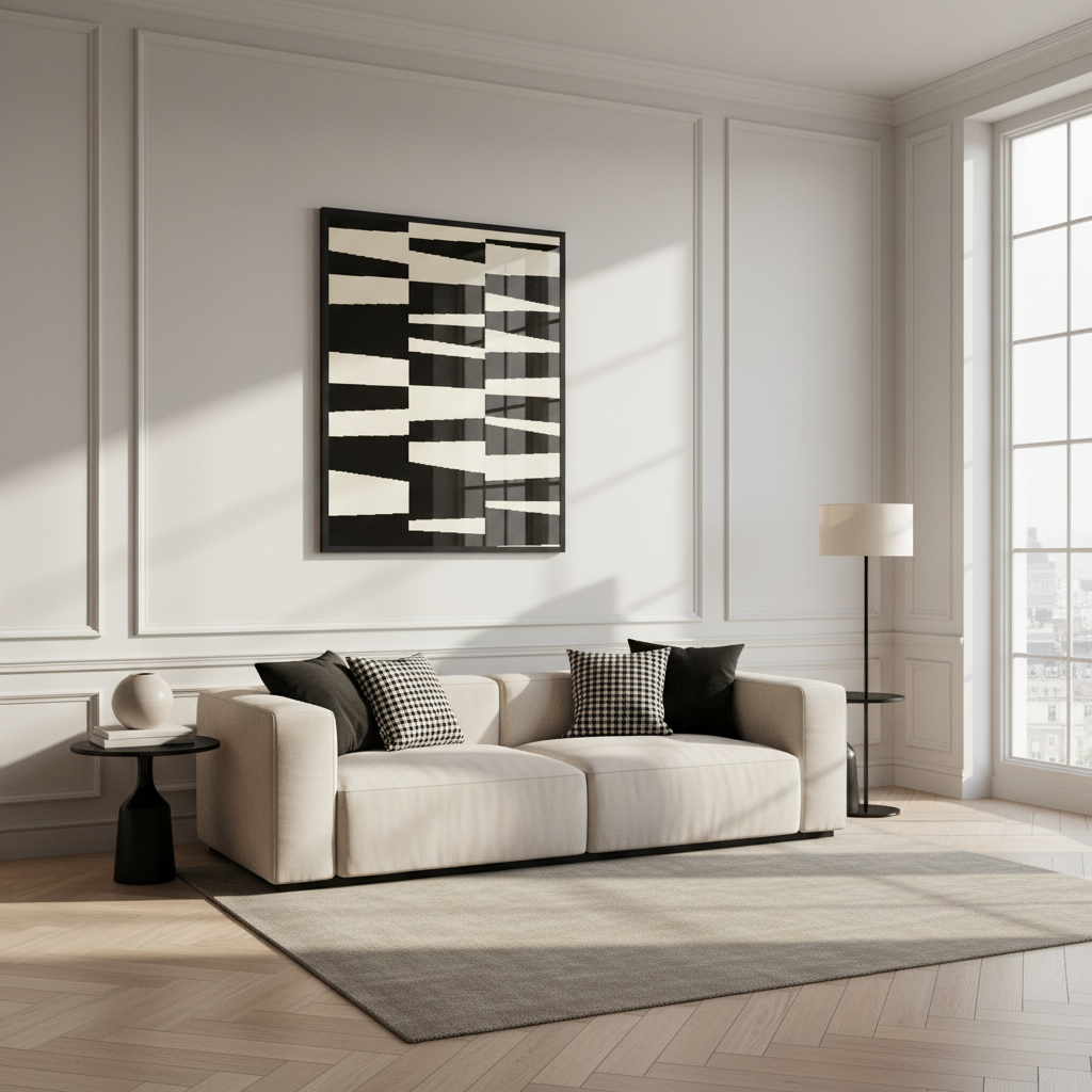 Simple geometric shapes in black