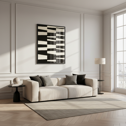 Simple geometric shapes in black