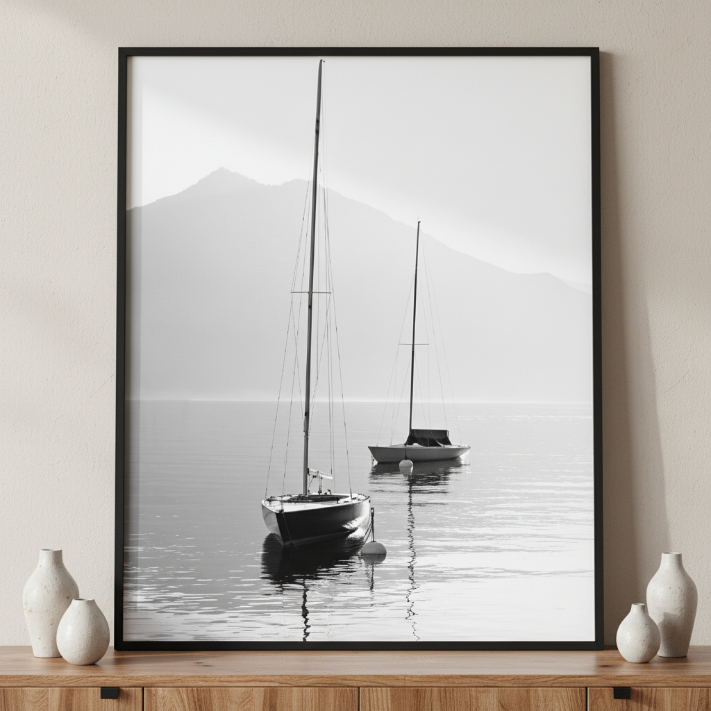 Two boats in the morning