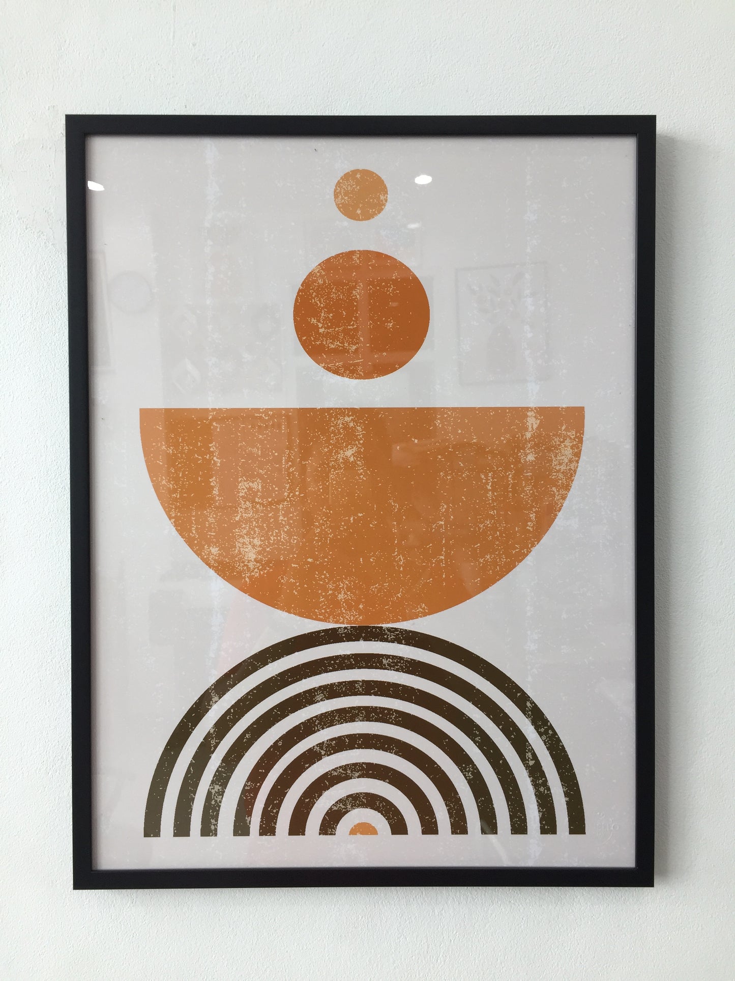 Burnt orange sun print boho