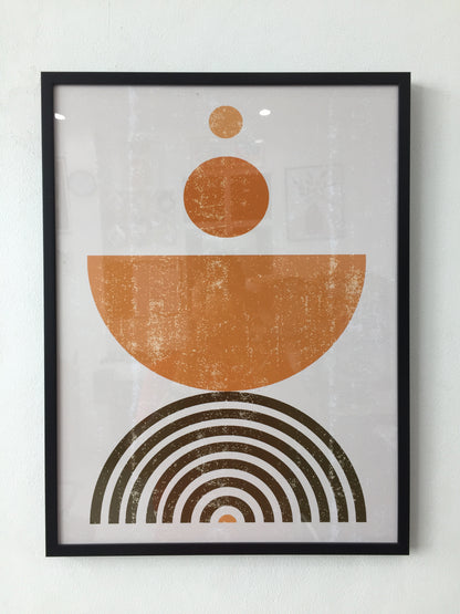 Burnt orange sun print boho