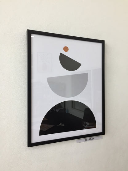 minimalist geometrical abstract art mid century