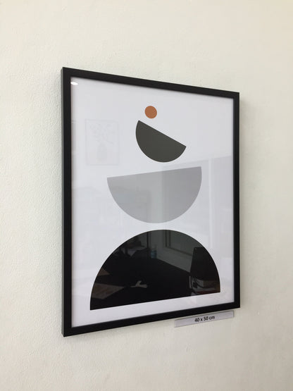 minimalist geometrical abstract art mid century