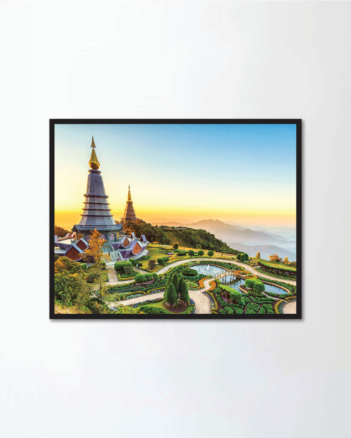 Landscape of two pagoda at the Inthanon mountain