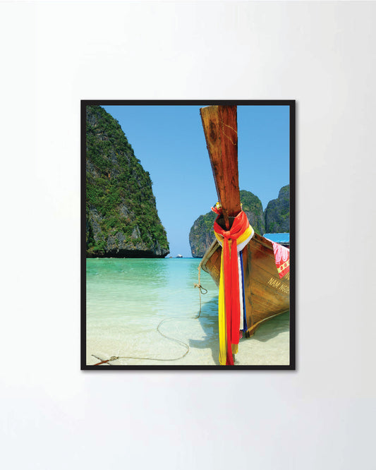 Long-tail boats at Maya bay of Phi-Phi island