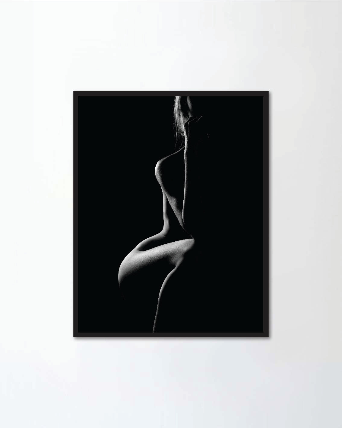 black and white silhouette of female