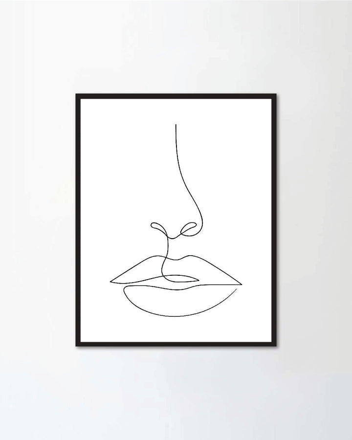 One line drawing face