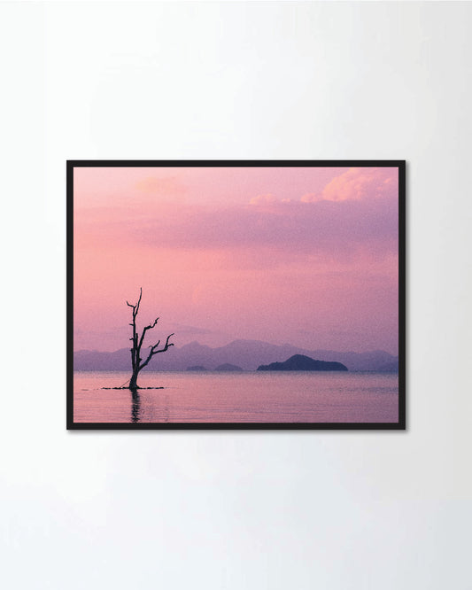 Scenic view of sea with sunset orange