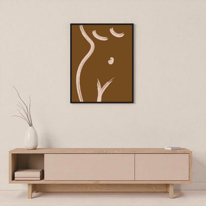 Woman Body Abstract Line Drawing Prints Set of 3