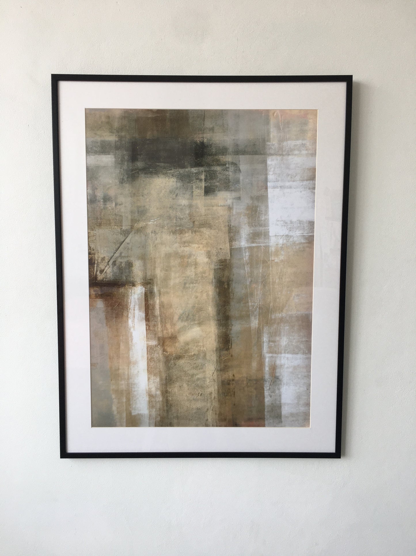 Brown and Beige Abstract Art Painting