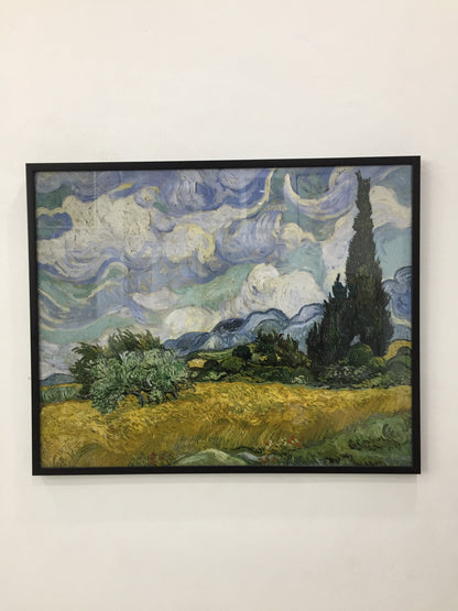 Wheat Field with Cypresses