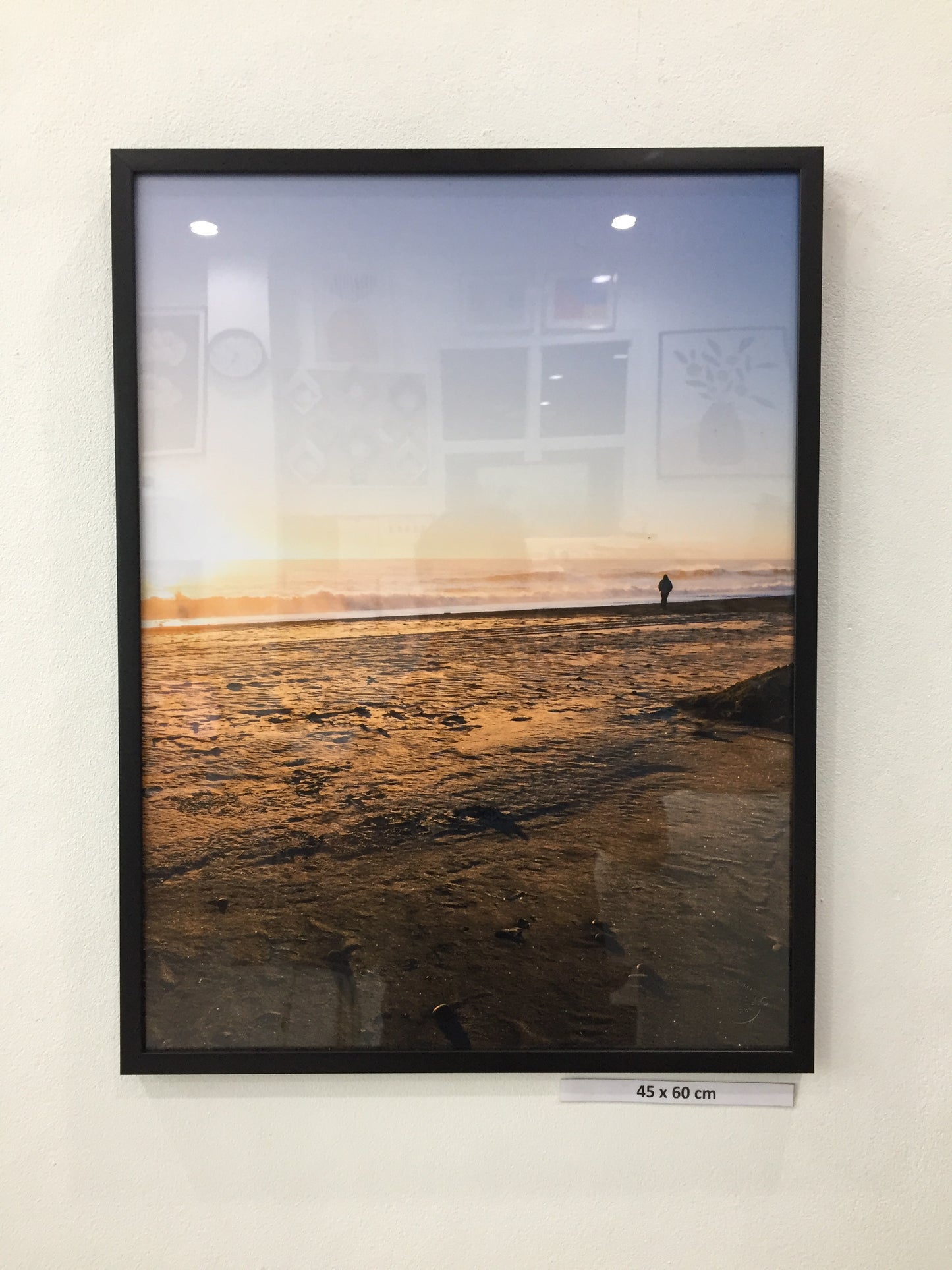Beautiful black sand beach and ocean landscape