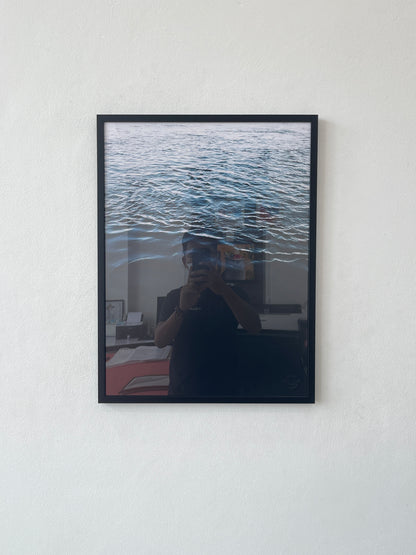Dark blue deep ocean surface