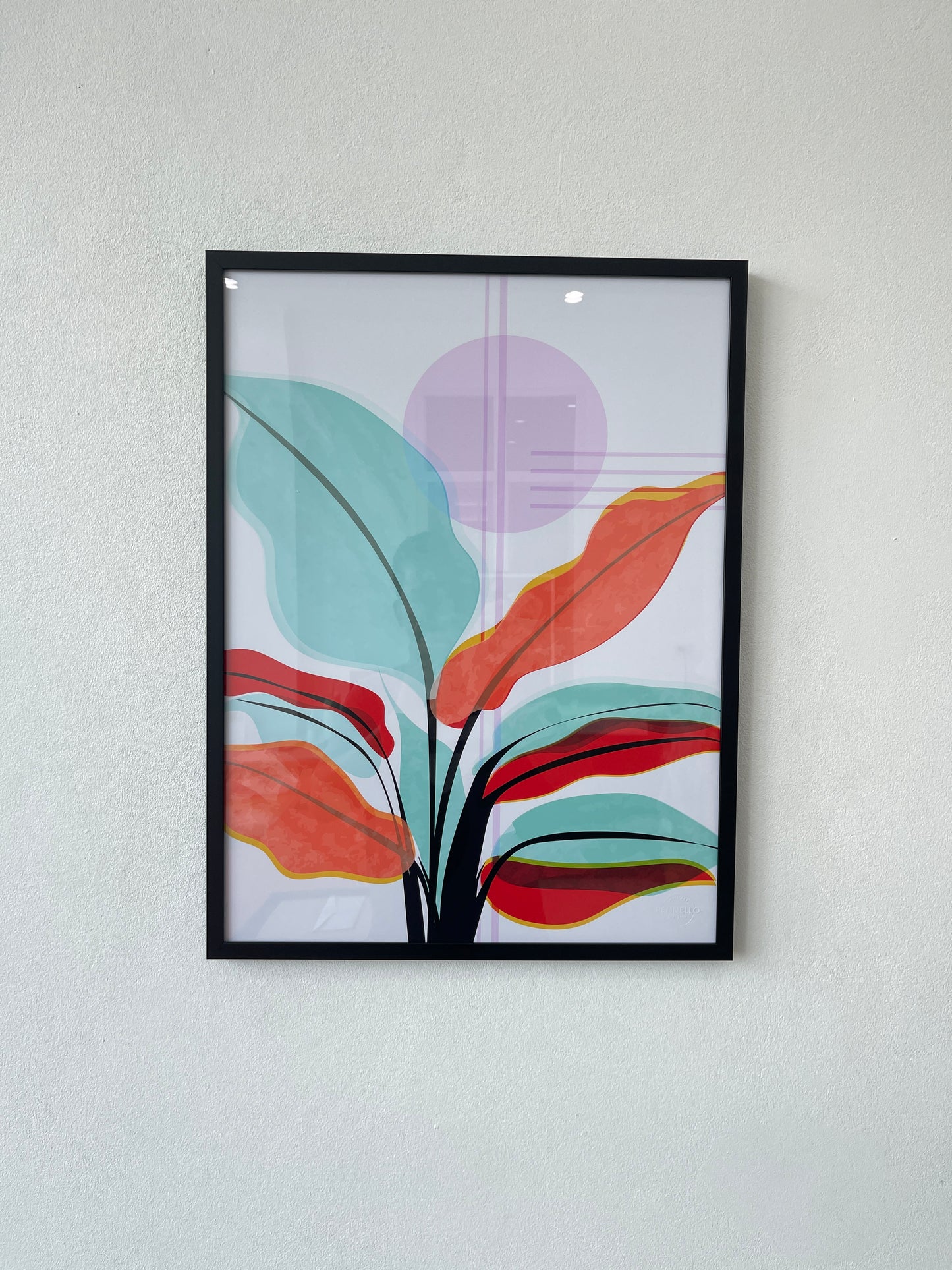 watercolor flower and leaves ll
