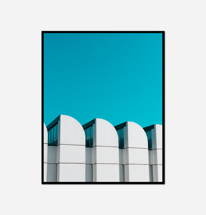 Close building blue sky