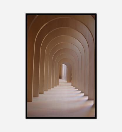 Hallway long row stairs