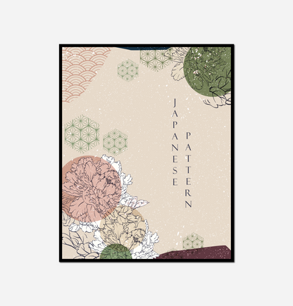 Japanese flowers leaves