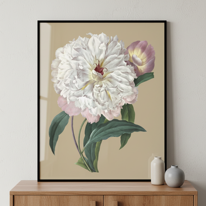 Painting flower ภาพติดผังสไตล์สแกนดิเนเวีย สำหรับตกแต่งบ้านและคอนโด พร้อมกรอบคุณภาพ