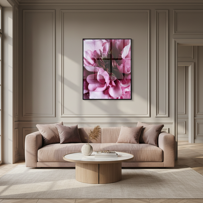 Pink flower black
