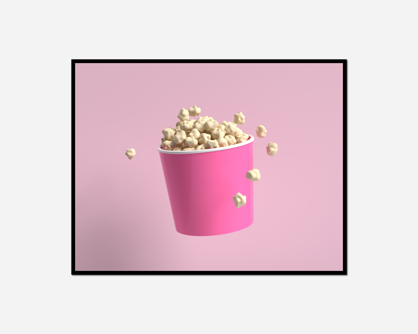 pink bucket popcorn pink