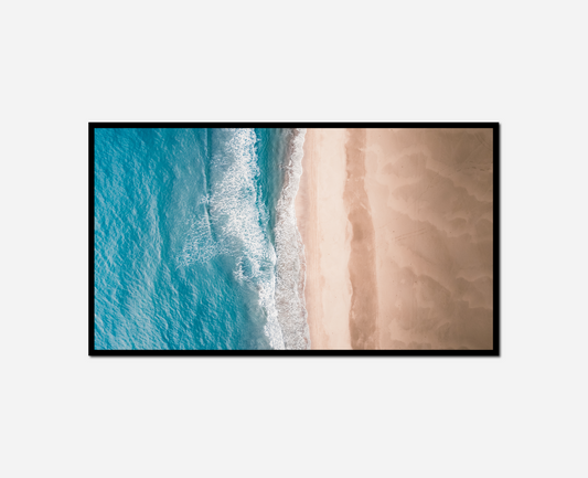 beach blue ocean white sand beach