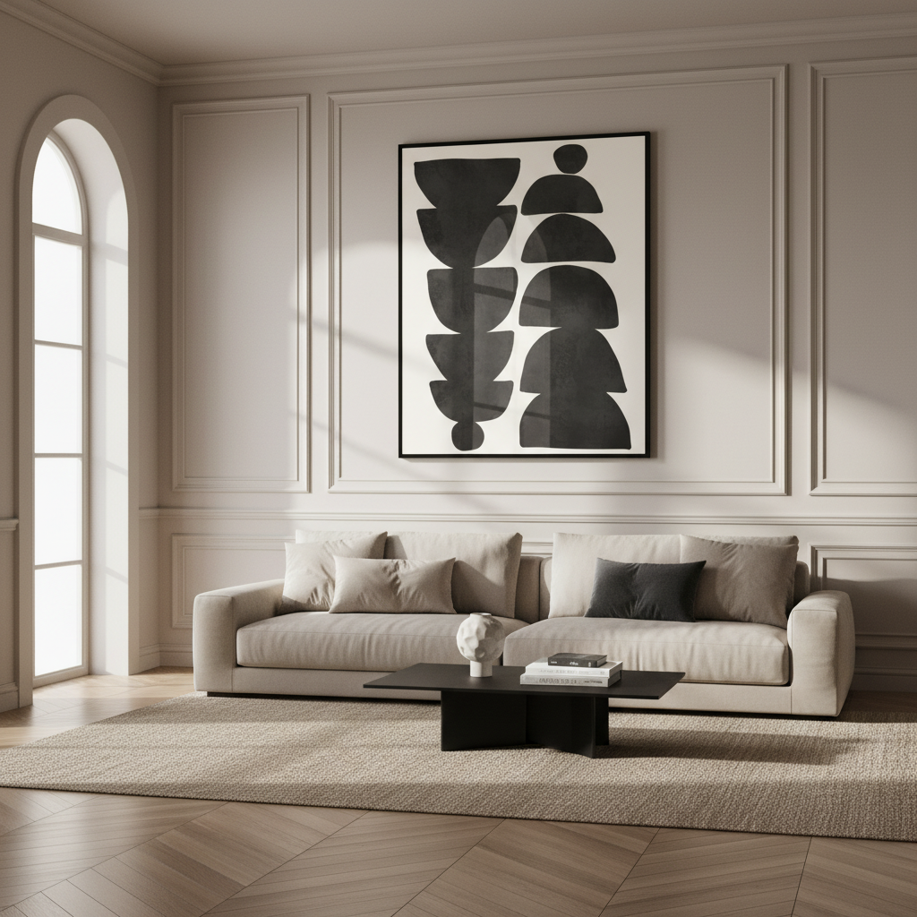 Black white painting black white design
