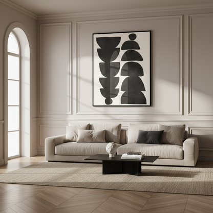 Black white painting black white design