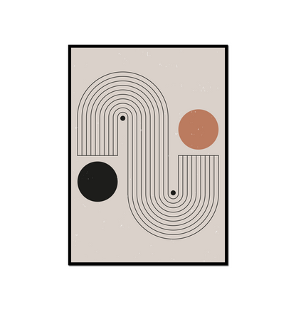 Black white geometric design