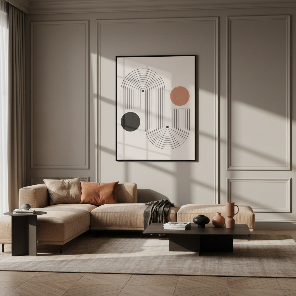 Black white geometric design