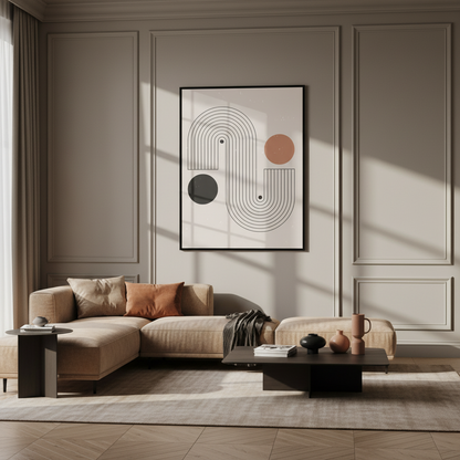 Black white geometric design