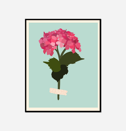 Pink flower ribbon