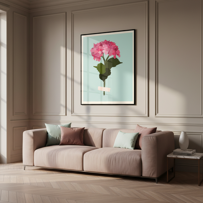 Pink flower ribbon