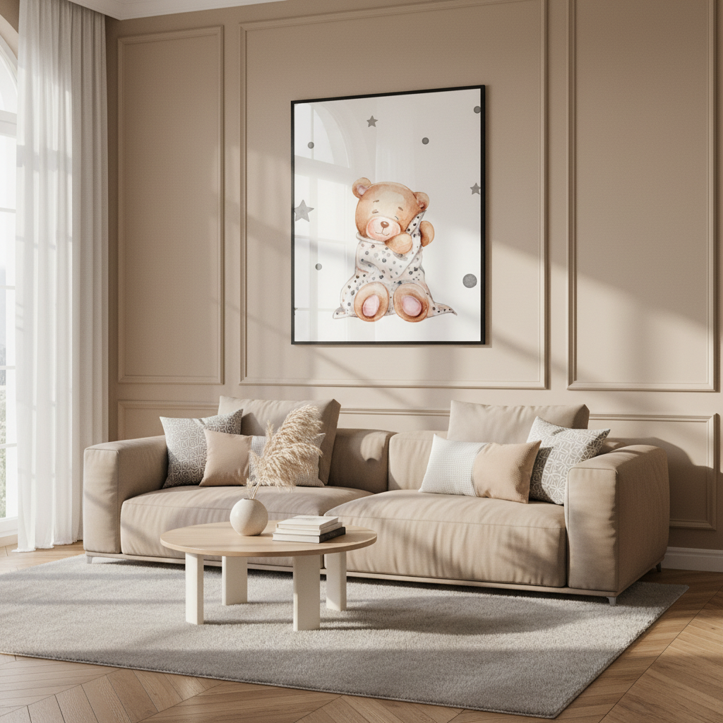 Teddy bear sitting ground