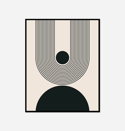 Black white black circle black white stripe