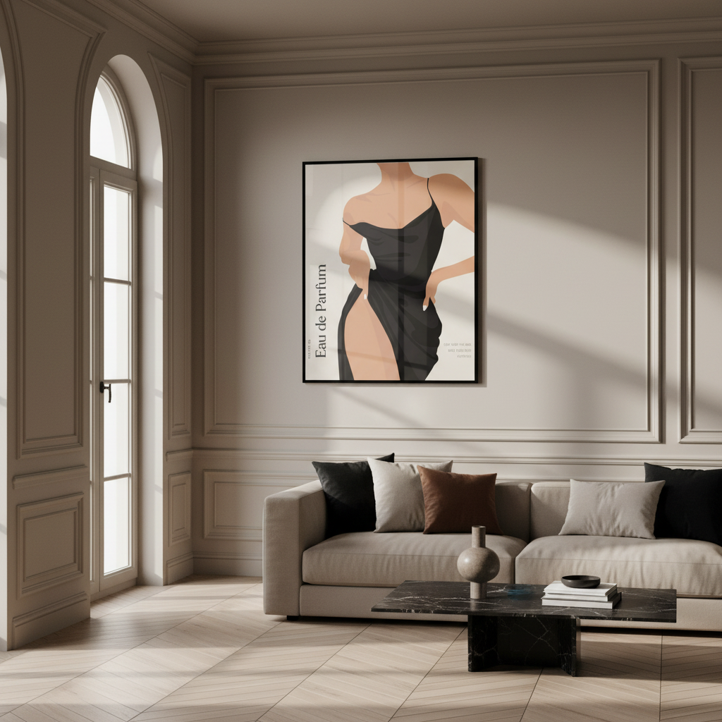 Woman black dress