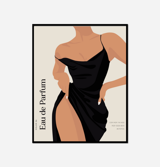 woman black dress