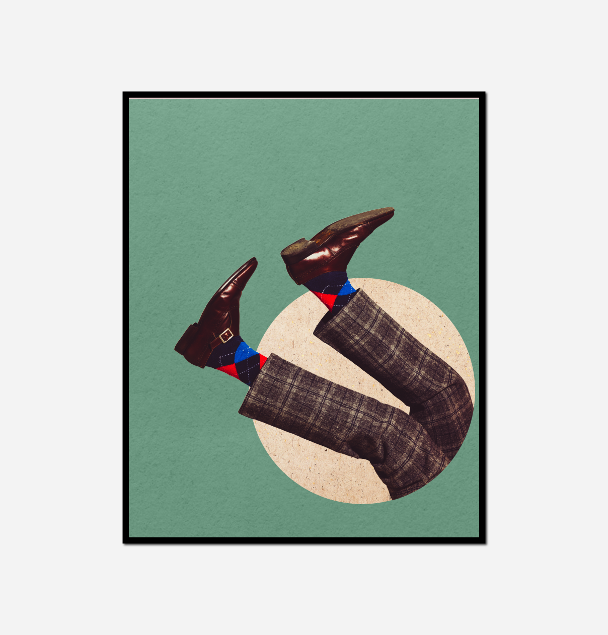 man suit tie his legs