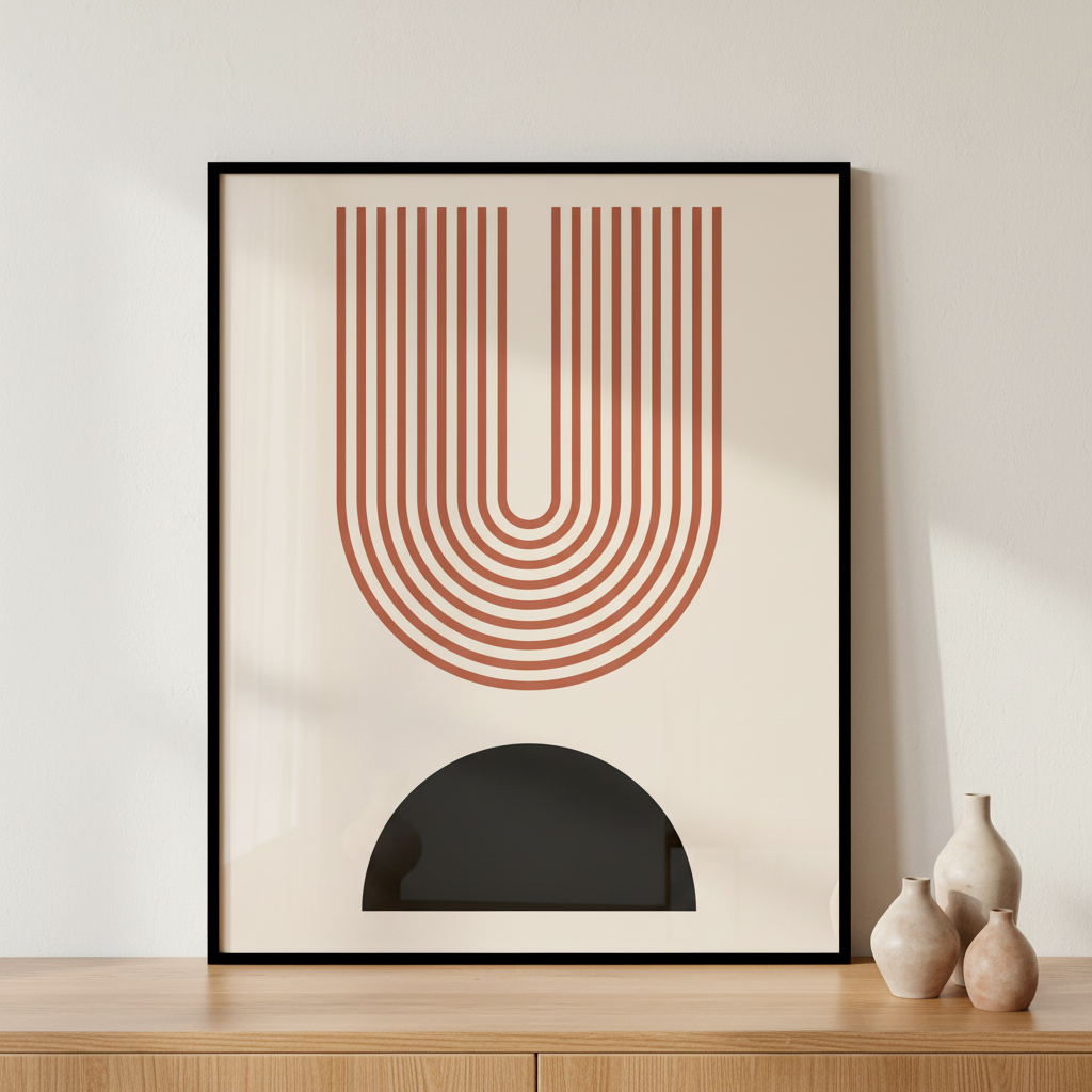 Art black orange design