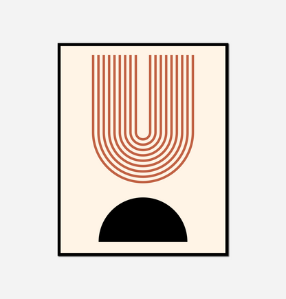 Art black orange design