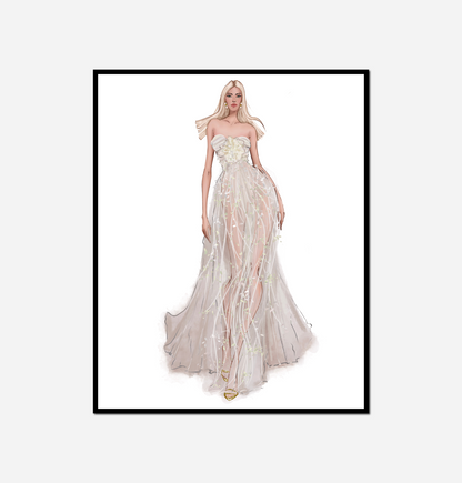 Close woman dress white G
