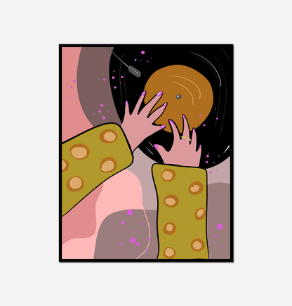 Woman holding doughnut her hand