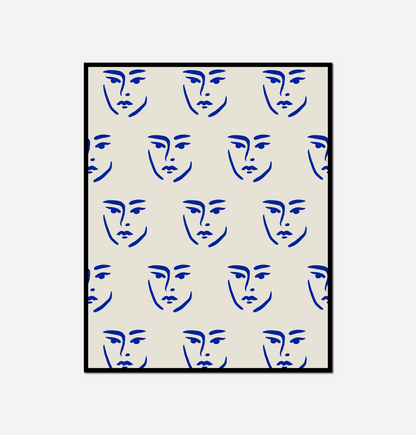 Close face blue line